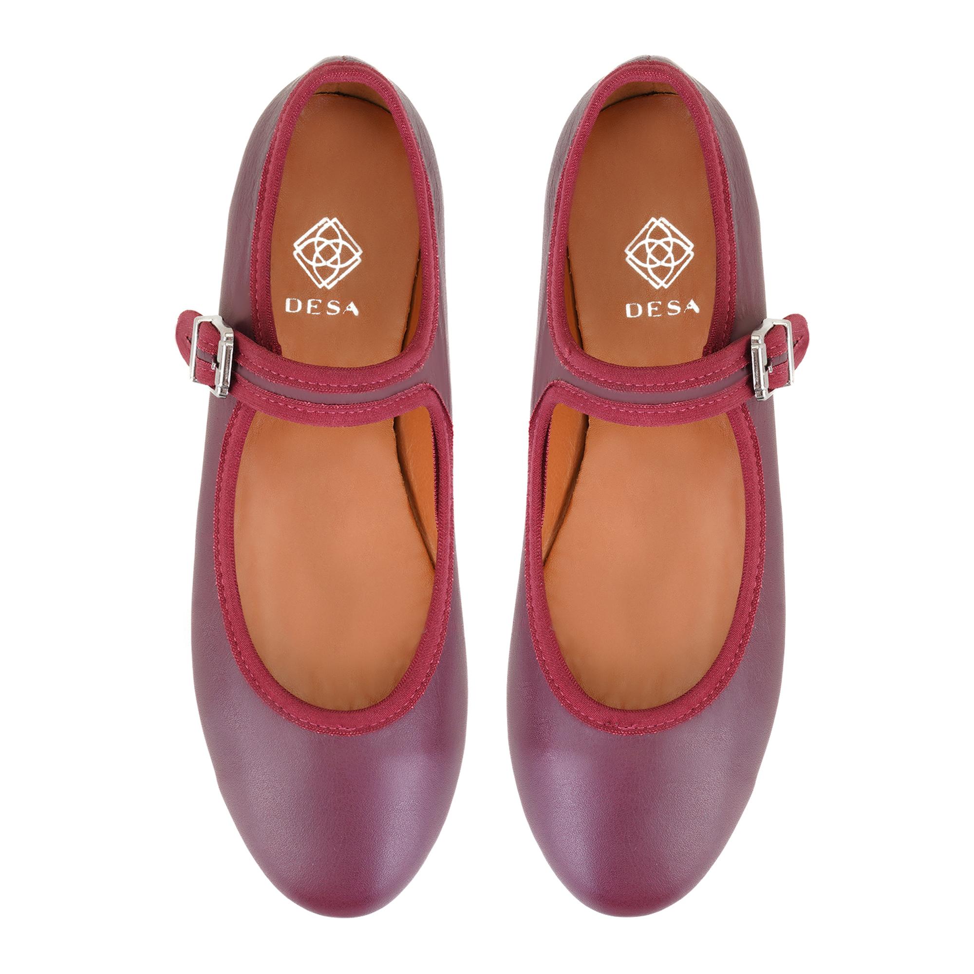 Kadın Bordo Deri Babet