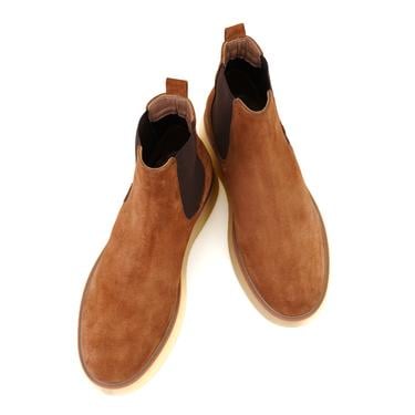  Ndari Taba Erkek Lastikli Süet Deri Chelsea Bot