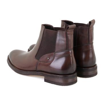  Pravin Kahve Erkek Lastikli Deri Chelsea Bot