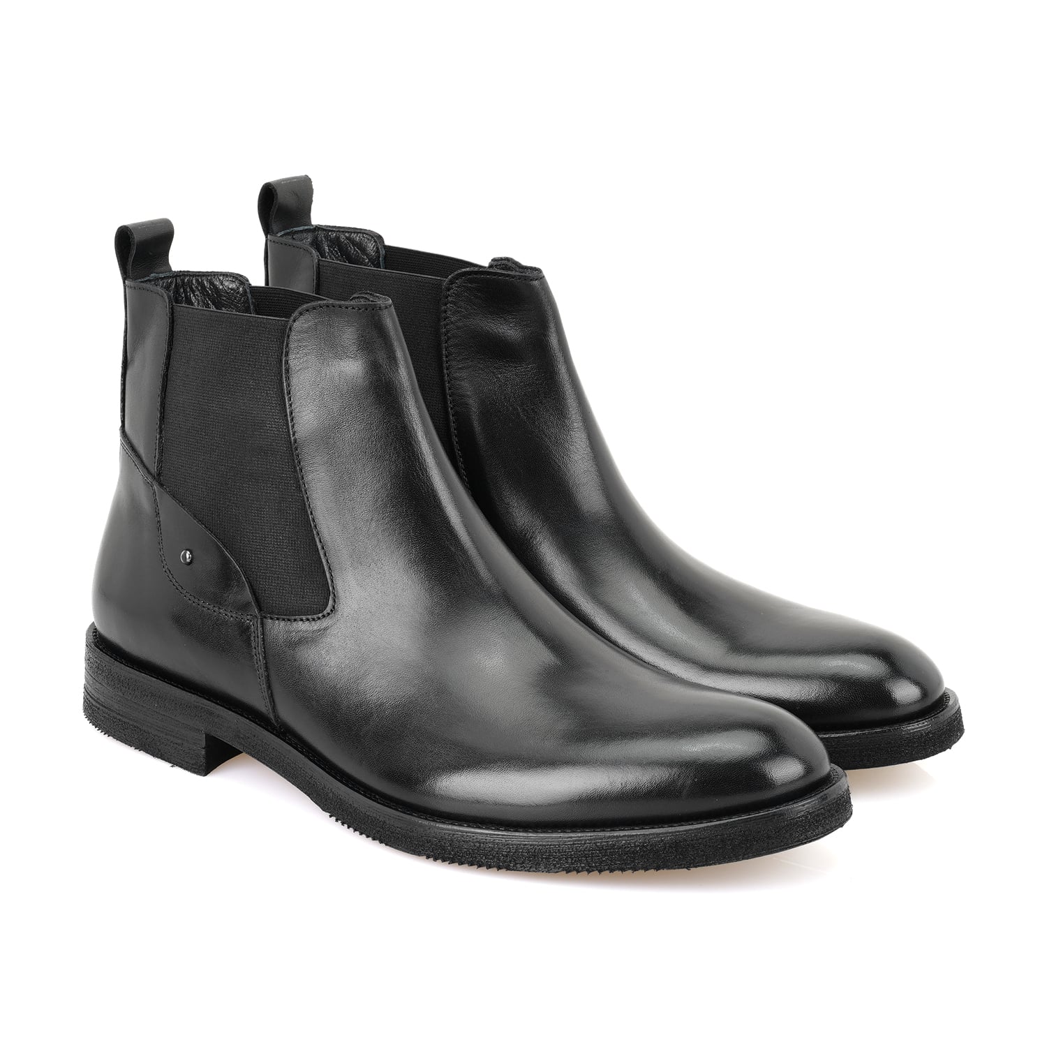 Desa Desa Pravin Siyah Erkek Lastikli Deri Chelsea Bot | FashFed Siyah - 2. görsel