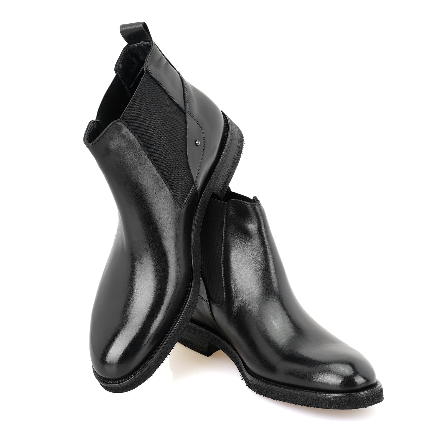 Desa Desa Pravin Siyah Erkek Lastikli Deri Chelsea Bot | FashFed Siyah - 5. görsel