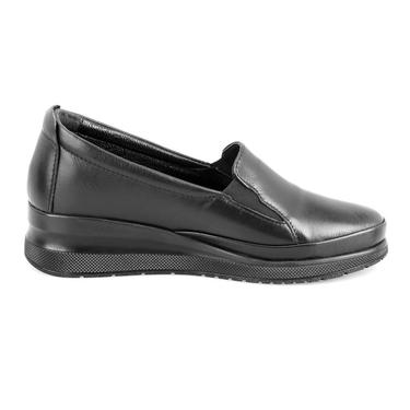  Kadın Siyah Deri Günlük Ayakkabı