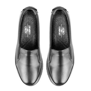  Kadın Siyah Deri Günlük Ayakkabı