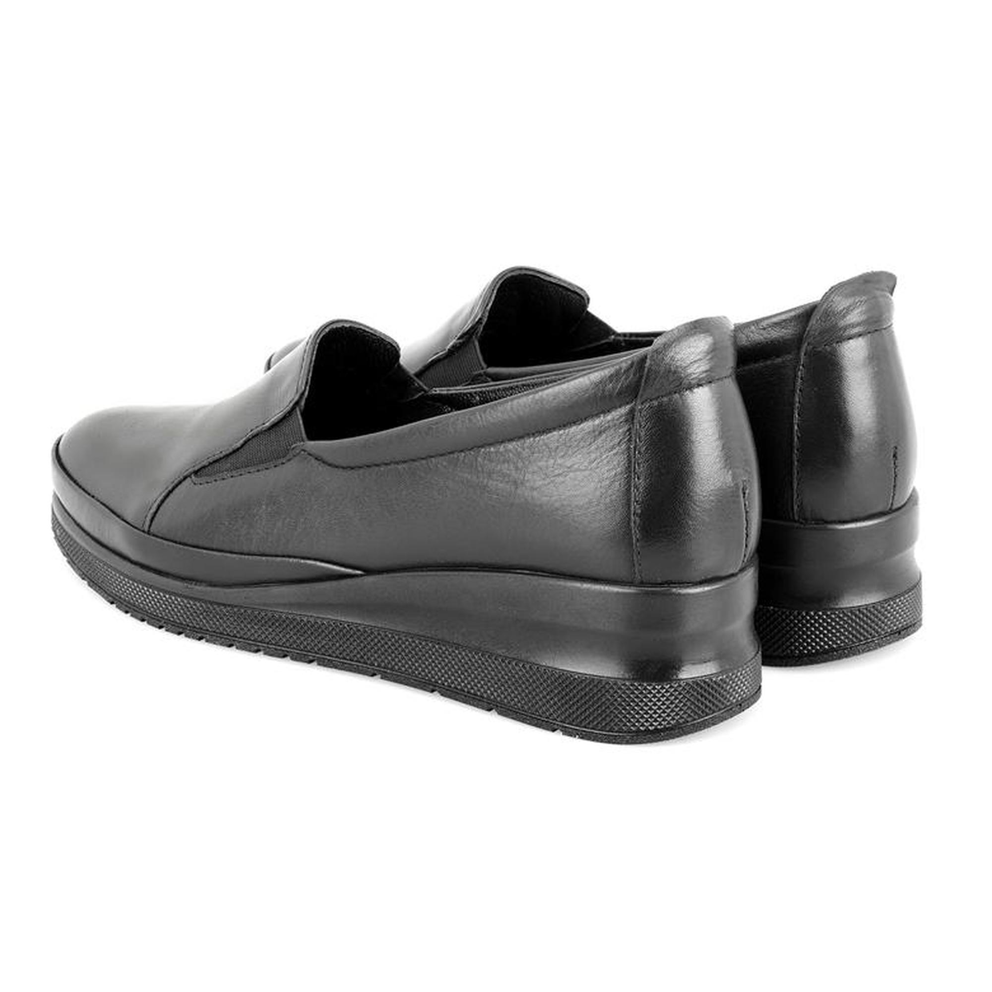 Kadın Siyah Deri Günlük Ayakkabı