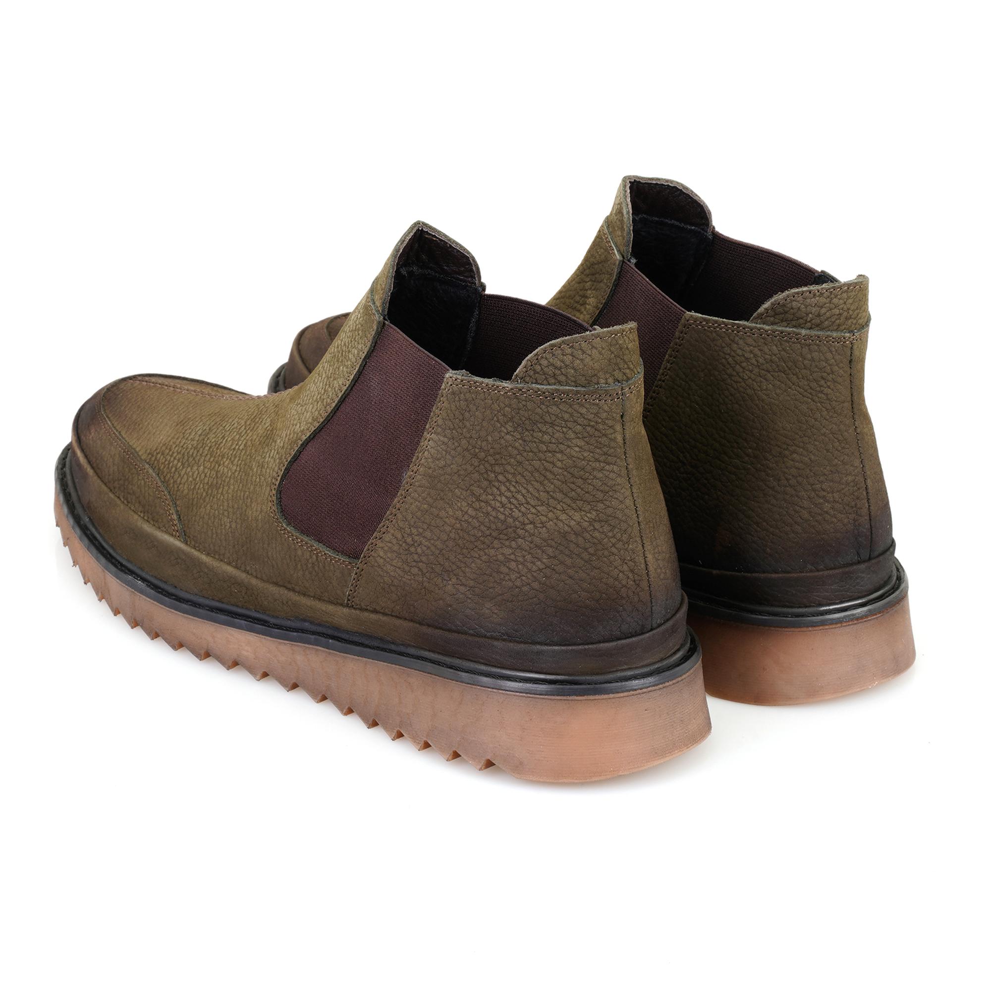 Hope Yeşil Erkek Lastikli Nubuk Deri Bot