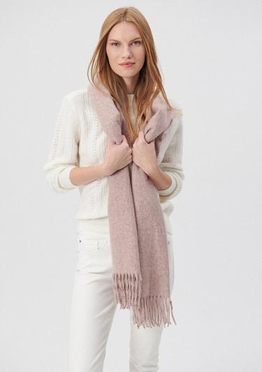  Mavi Püsküllü Pembe Atkı 198940-34526