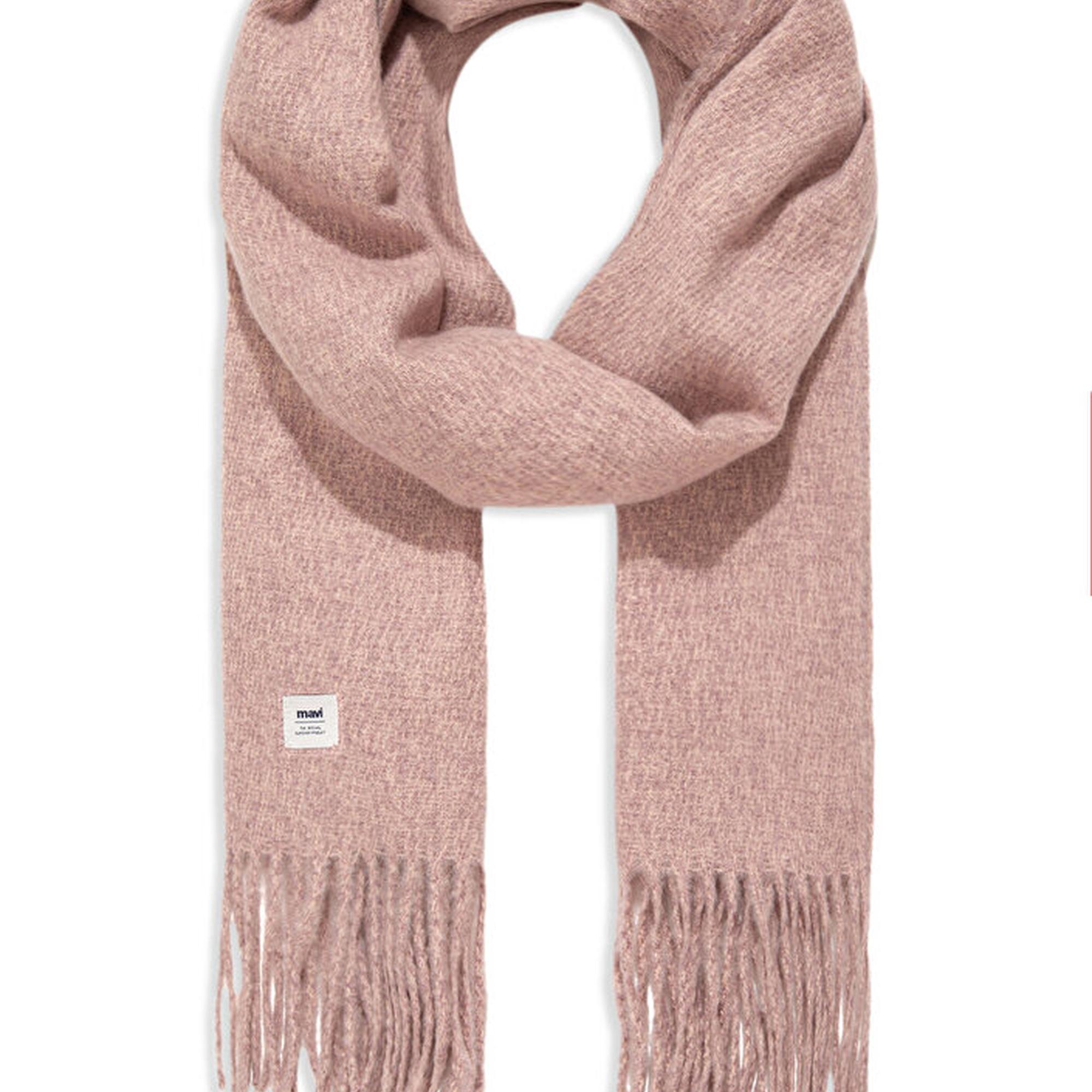 Mavi Püsküllü Pembe Atkı 198940-34526