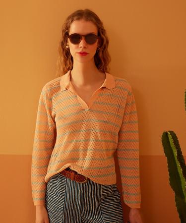  Yaka Detaylı İnce Triko