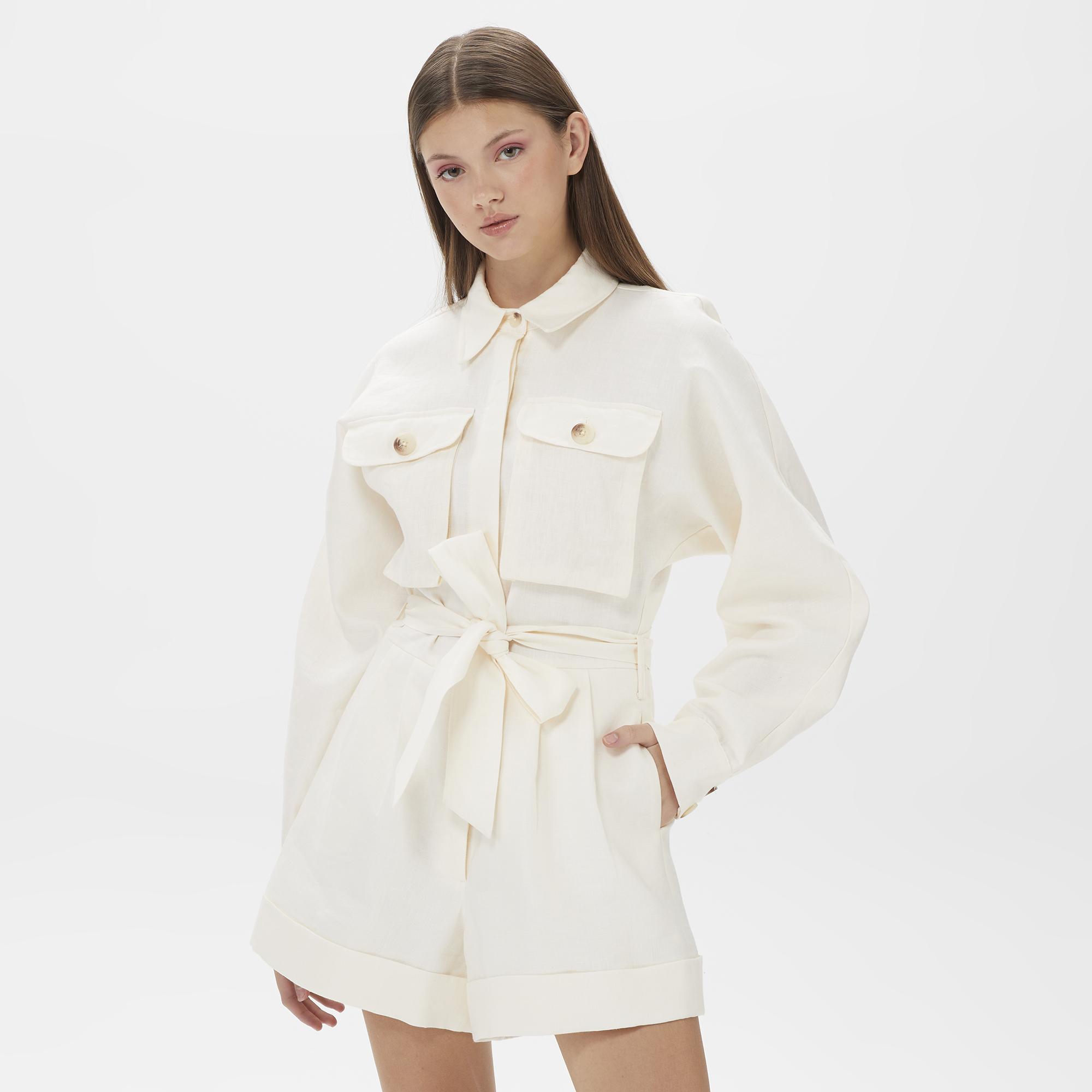 Dahlia Bianca Dakota Kadın Beyaz Tulum