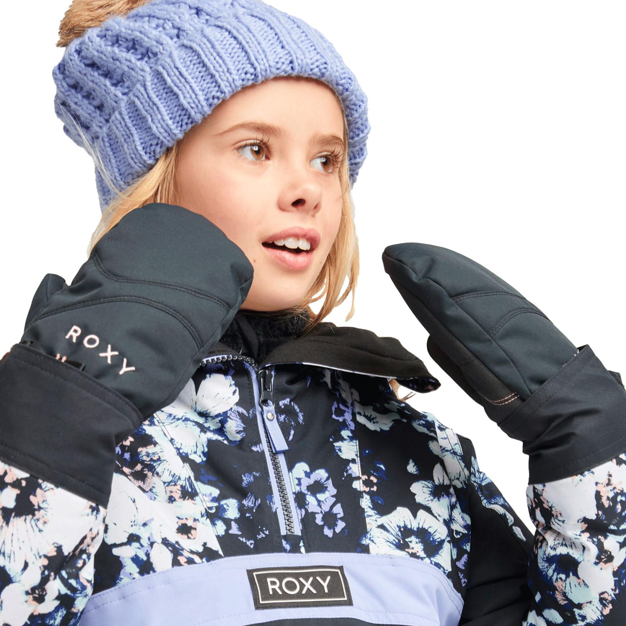 Roxy Kız Çocuk Eldiven Jetty Girl Solid Mitt Siyah