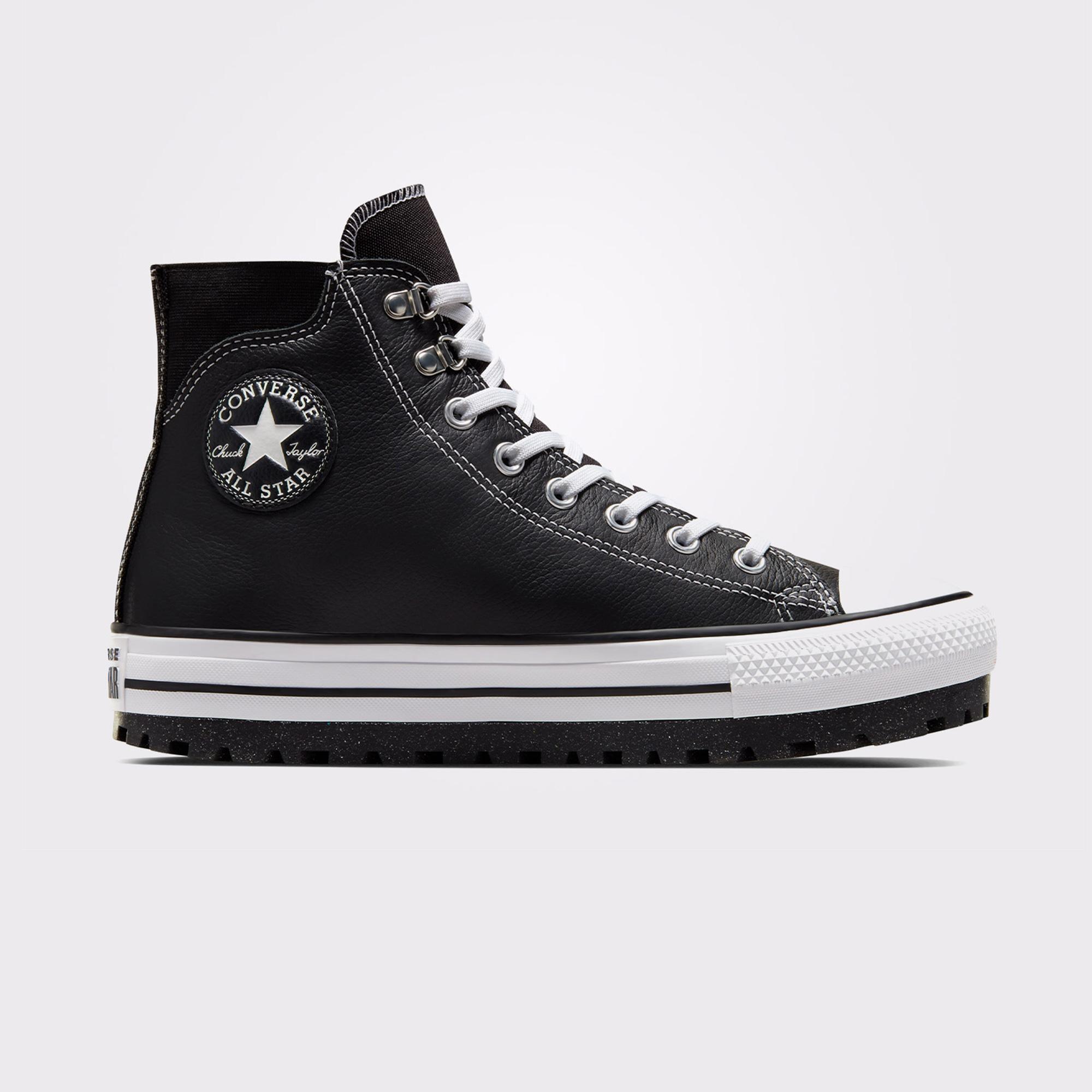 Converse Chuck Taylor All Star City Trek Unisex Siyah Deri Bot