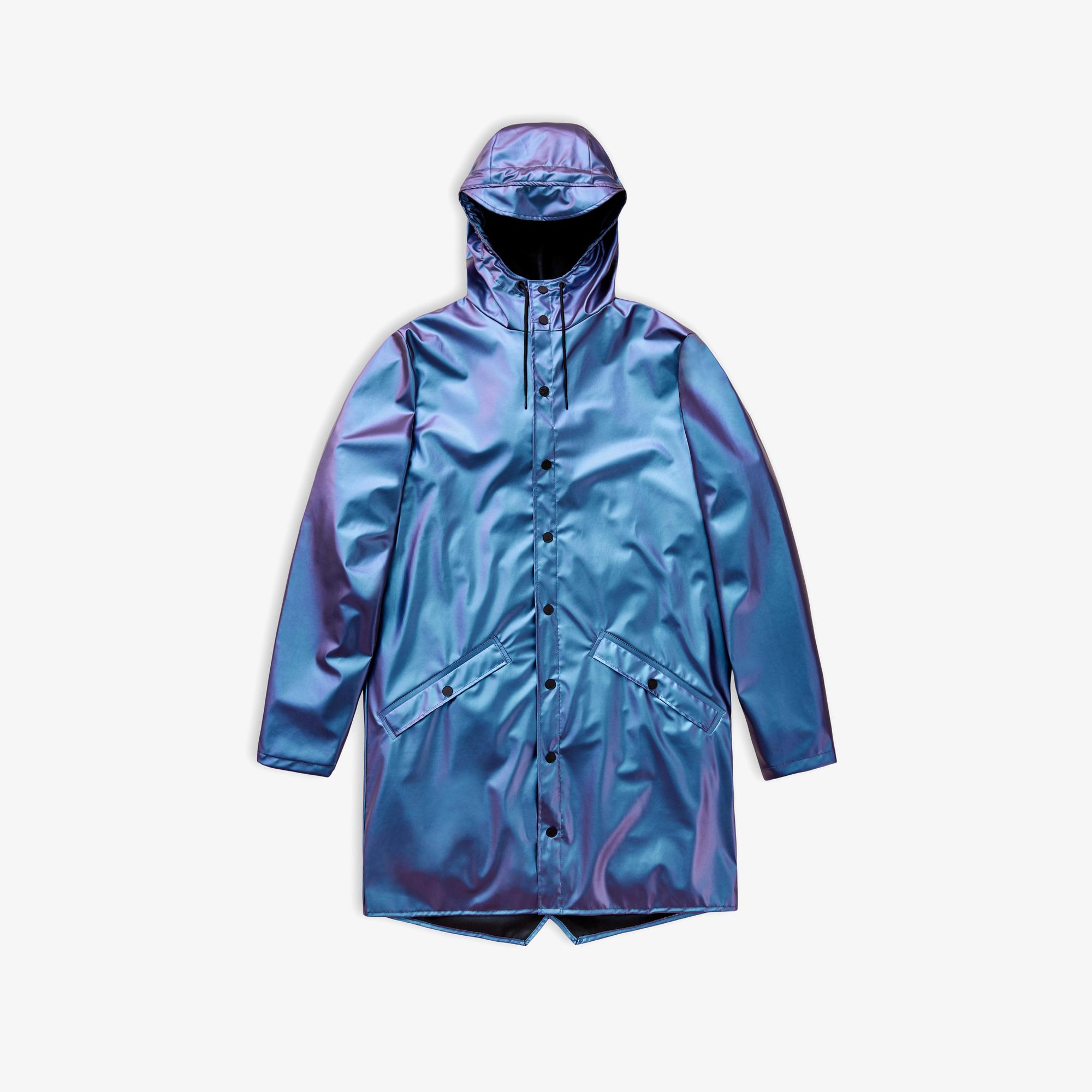 Rains Long Kadın Lacivert Yağmurluk