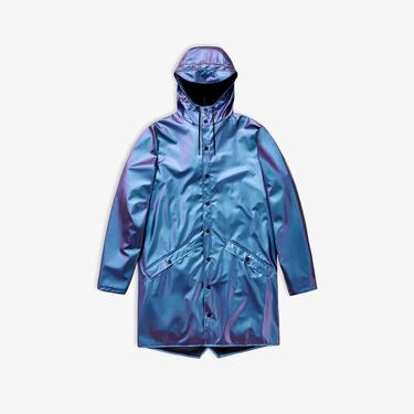  Rains Long Kadın Lacivert Yağmurluk