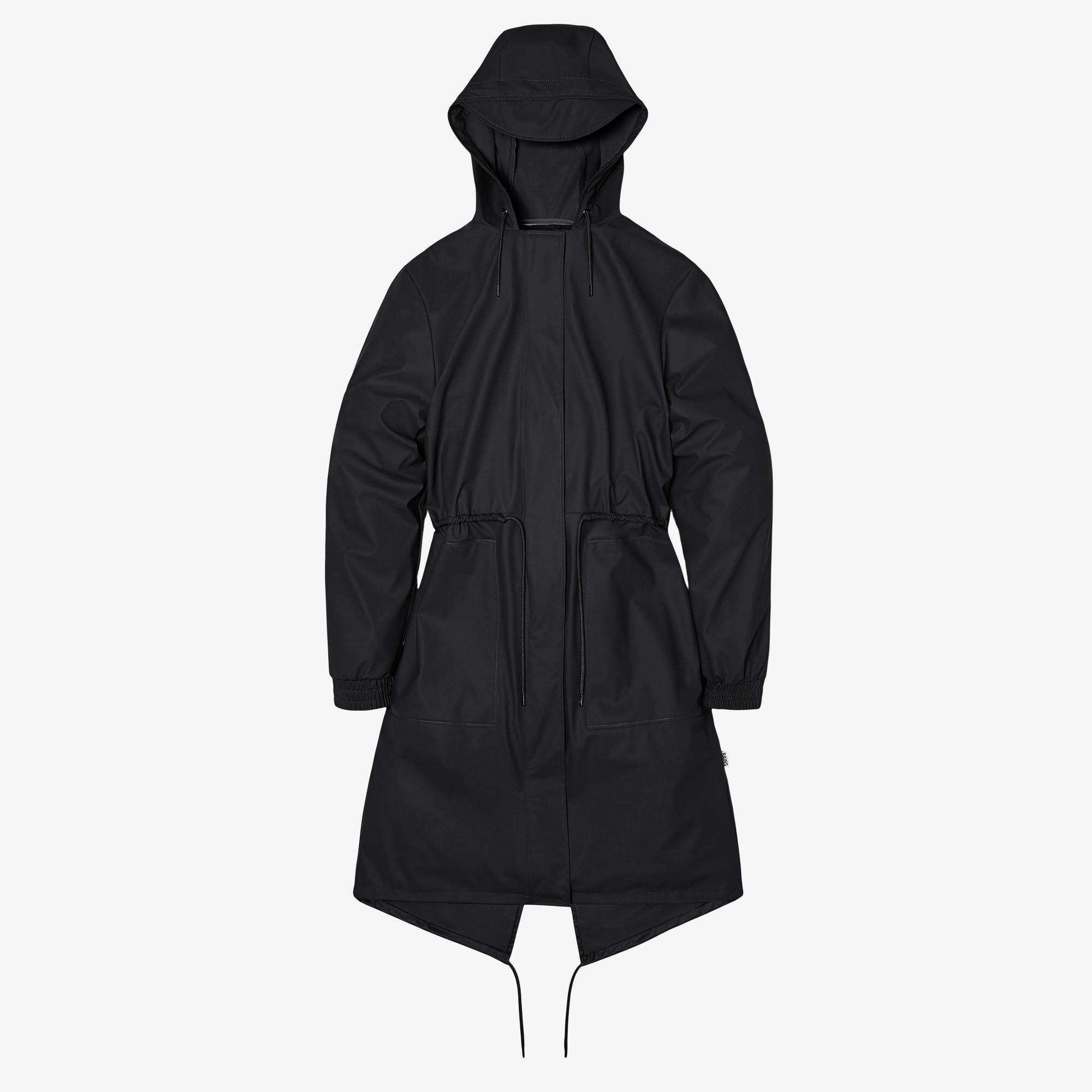 Rains String Parka Kadın Siyah Yağmurluk