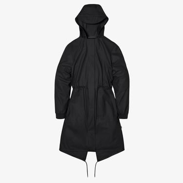  Rains String Parka Kadın Siyah Yağmurluk