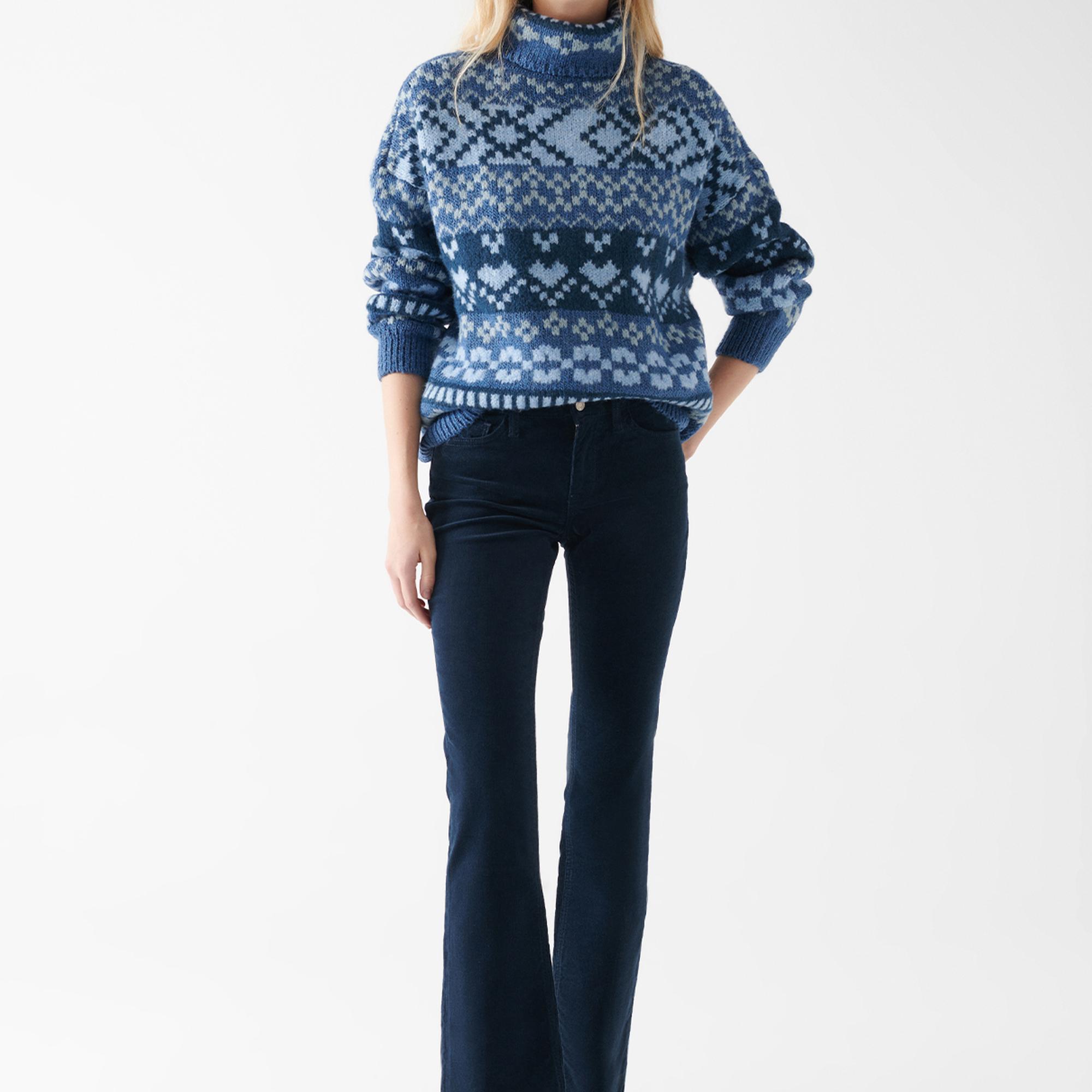 Mavi Molly Lacivert Kadife Pantolon 1013682993