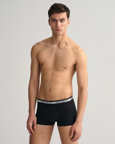  GANT Erkek Siyah Slim Fit Logolu 3'lü Boxer