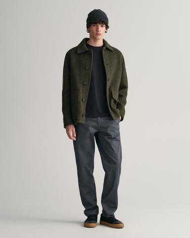  GANT Erkek Siyah Regular Fit Bisiklet Yaka Uzun Kollu T-Shirt