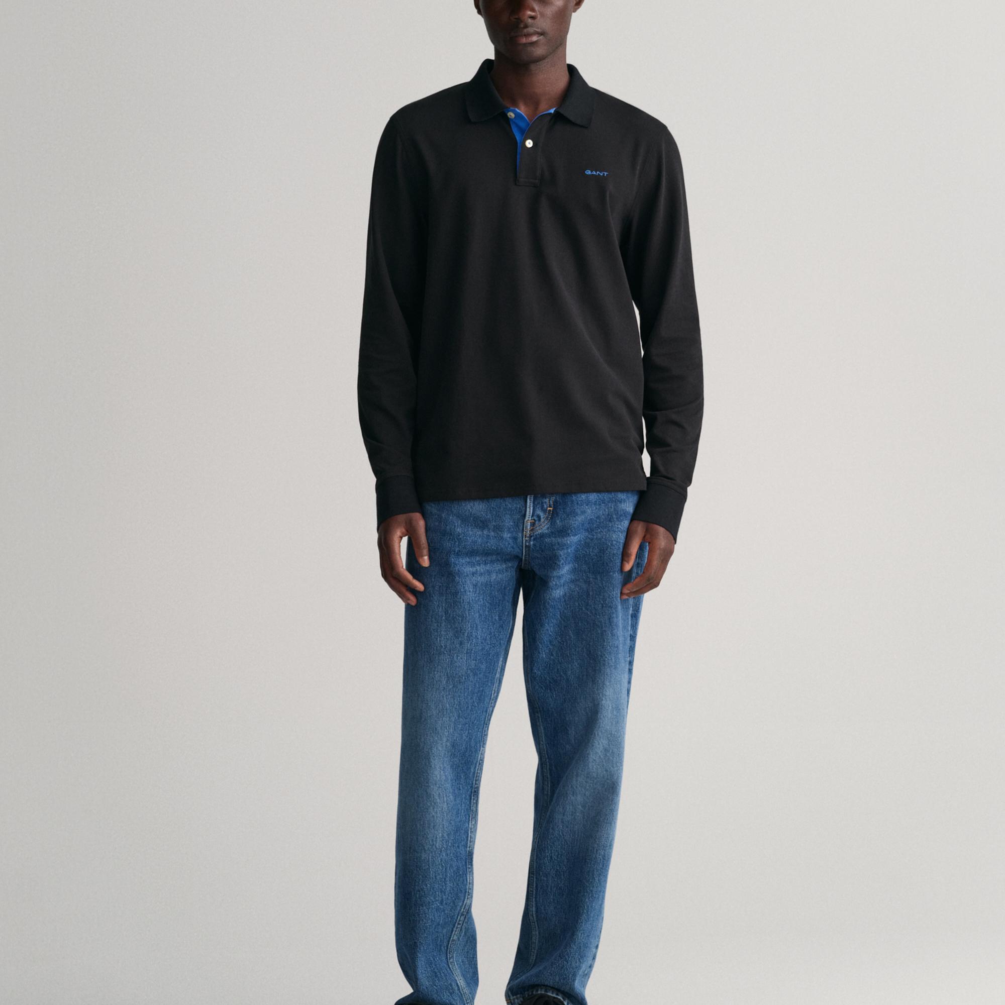 GANT Erkek Siyah Regular Fit Polo