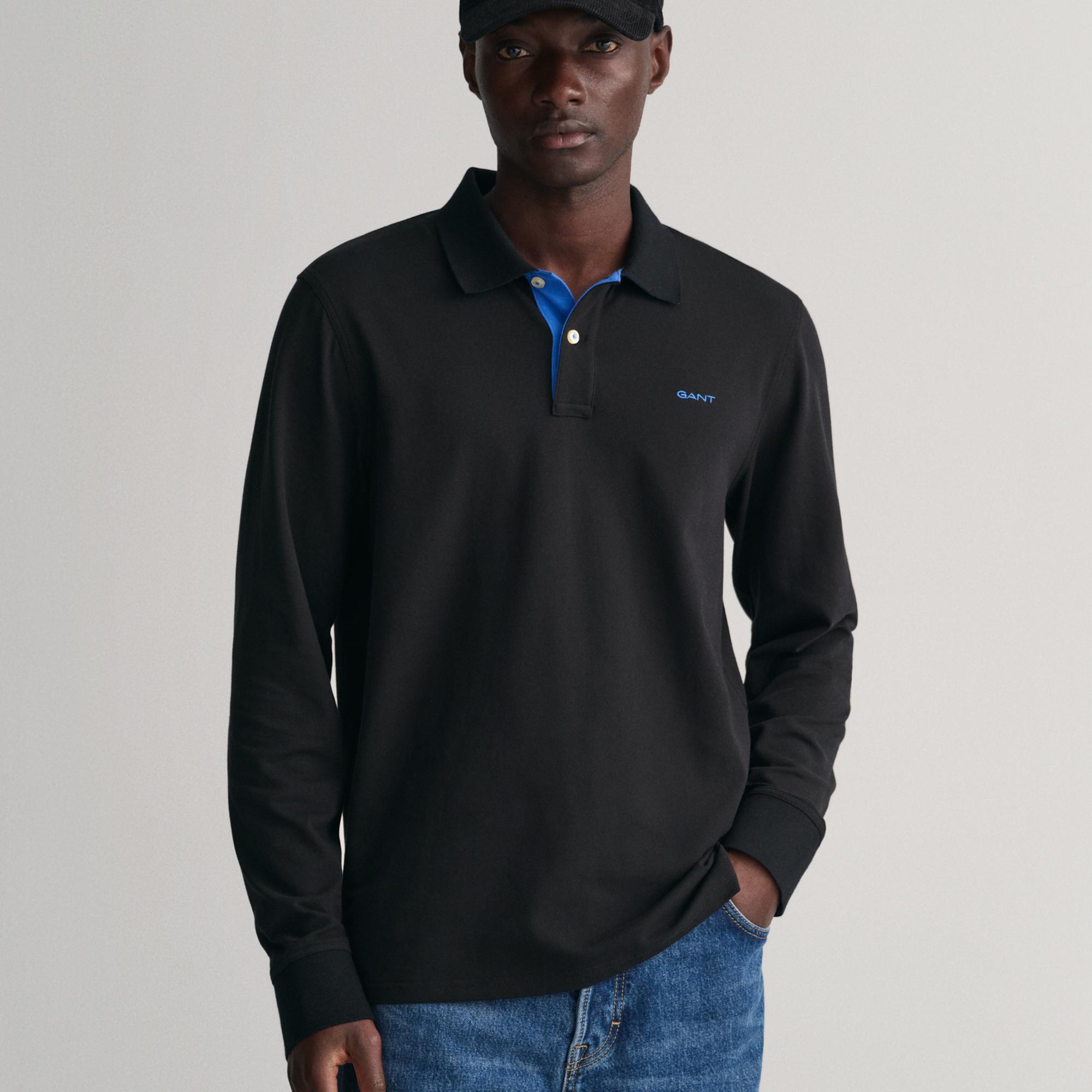 GANT Erkek Siyah Regular Fit Polo