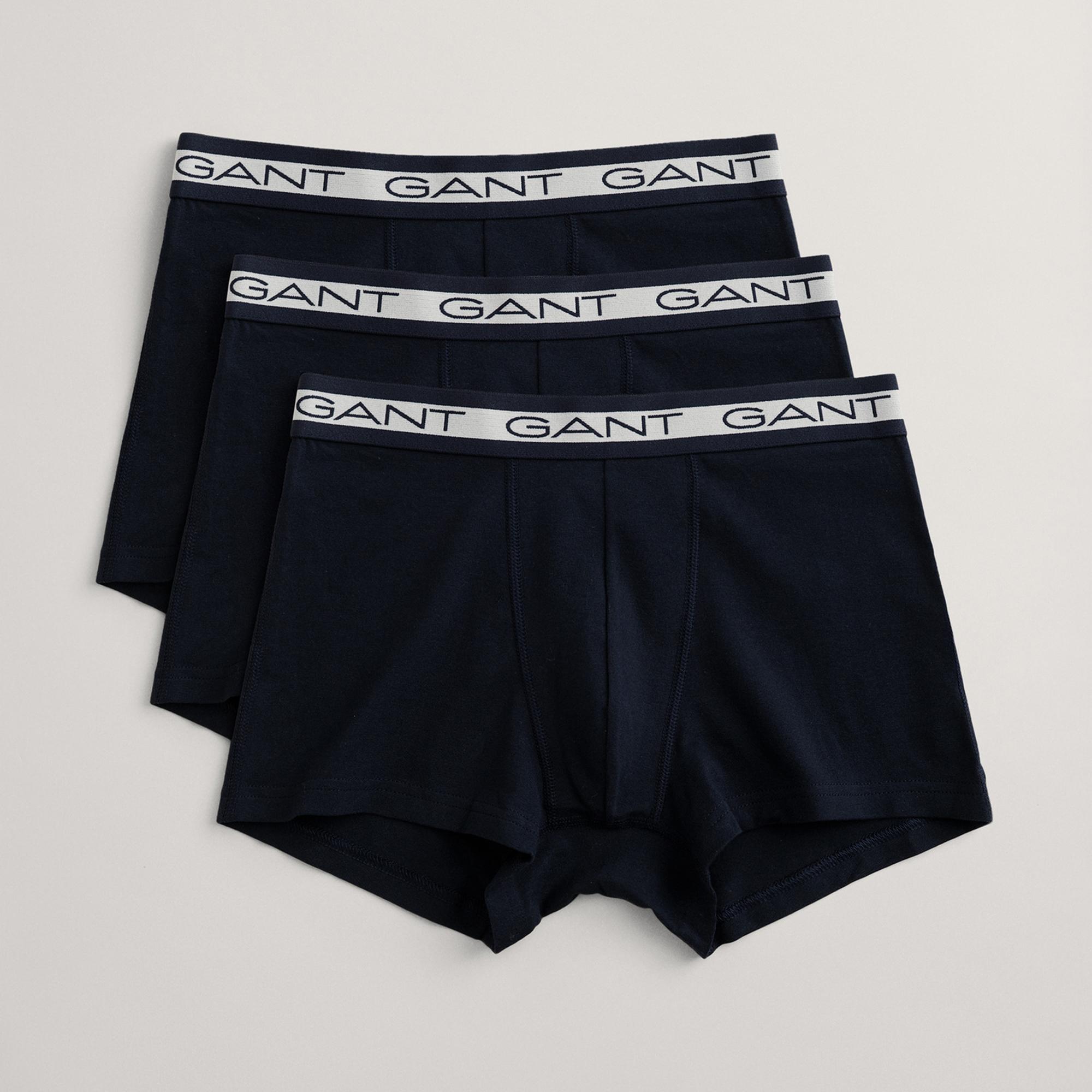 GANT Erkek Lacivert Slim Fit Logolu 3'lü  Boxer