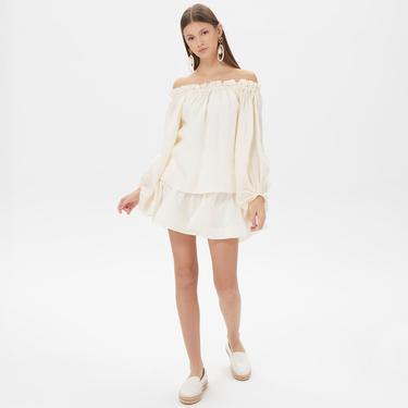  Dahlia Bianca Lilya Kadın Beyaz Bluz