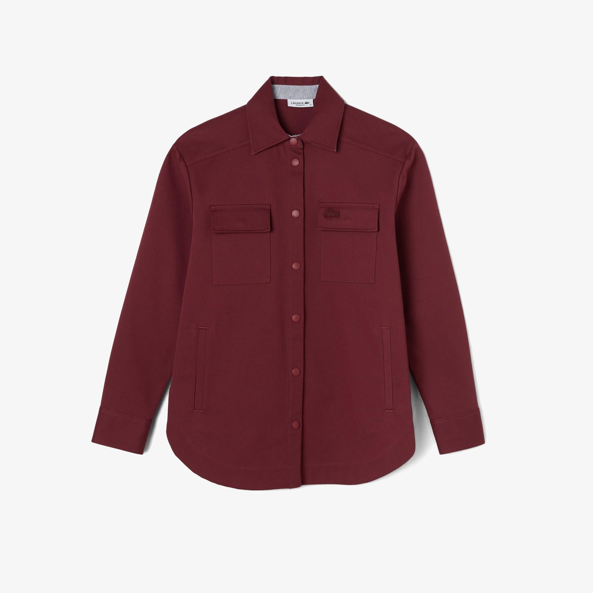 Kadın Relaxed Fit Uzun Kollu Kırmızı Gömlek