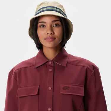  Kadın Relaxed Fit Uzun Kollu Kırmızı Gömlek