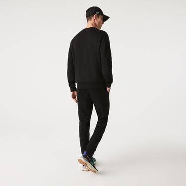  Erkek Classic Fit Bisiklet Yaka Siyah Sweatshirt