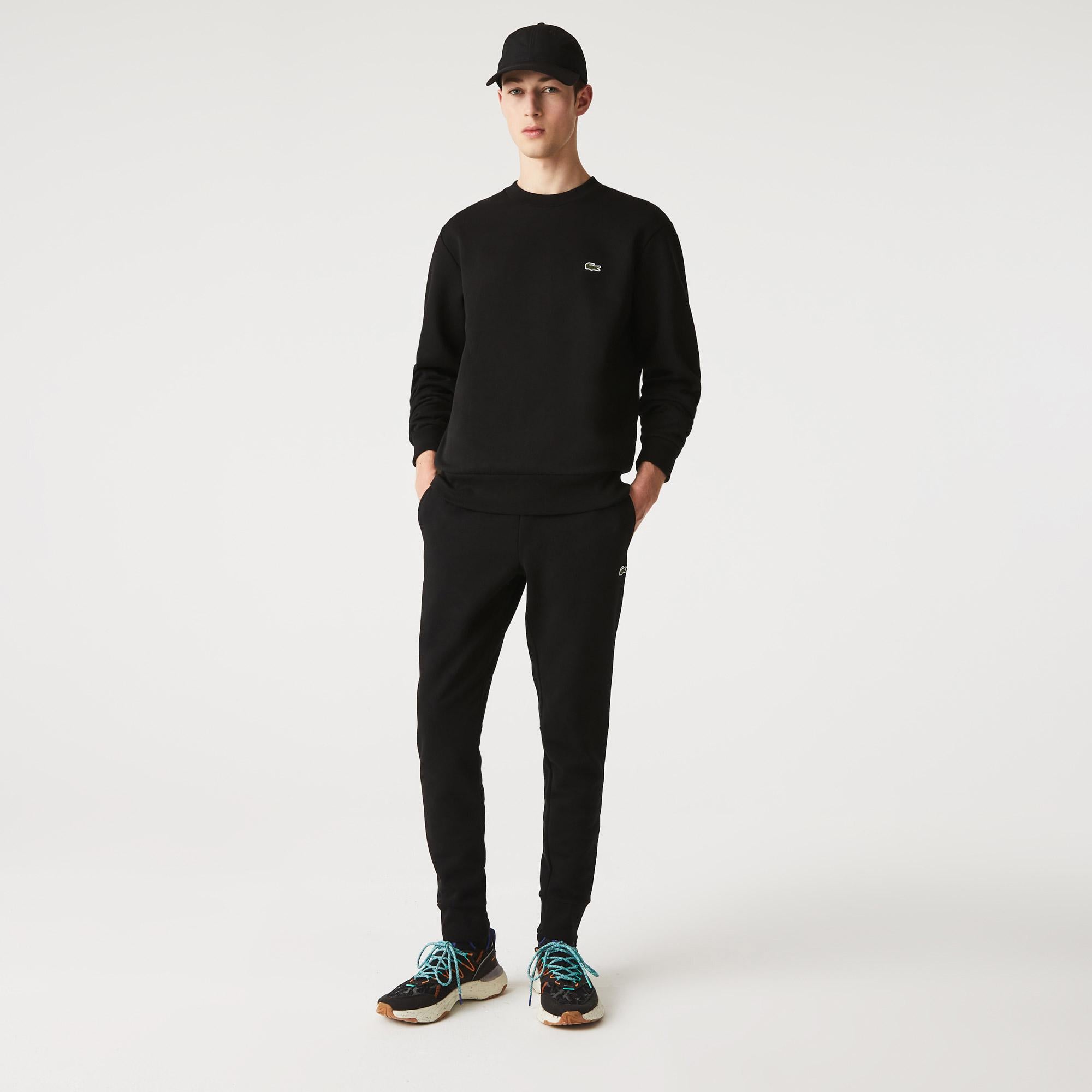 Lacoste Erkek Classic Fit Bisiklet Yaka Siyah Sweatshirt