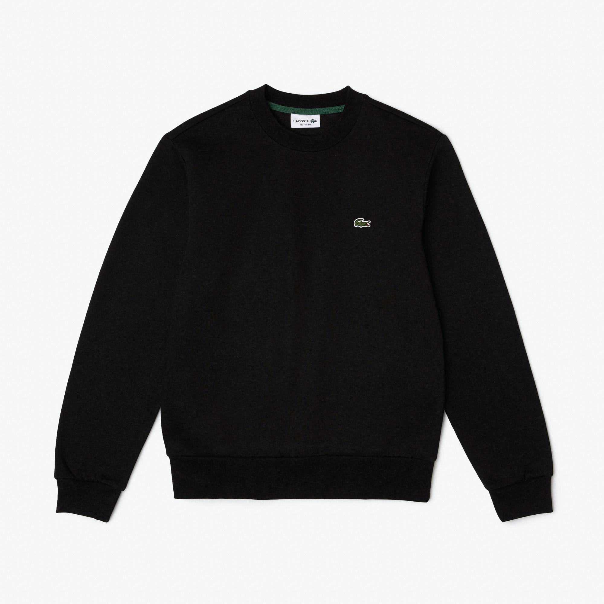 Lacoste Erkek Classic Fit Bisiklet Yaka Siyah Sweatshirt