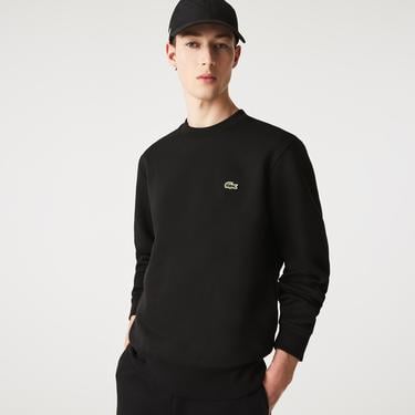  Erkek Classic Fit Bisiklet Yaka Siyah Sweatshirt
