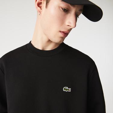  Erkek Classic Fit Bisiklet Yaka Siyah Sweatshirt
