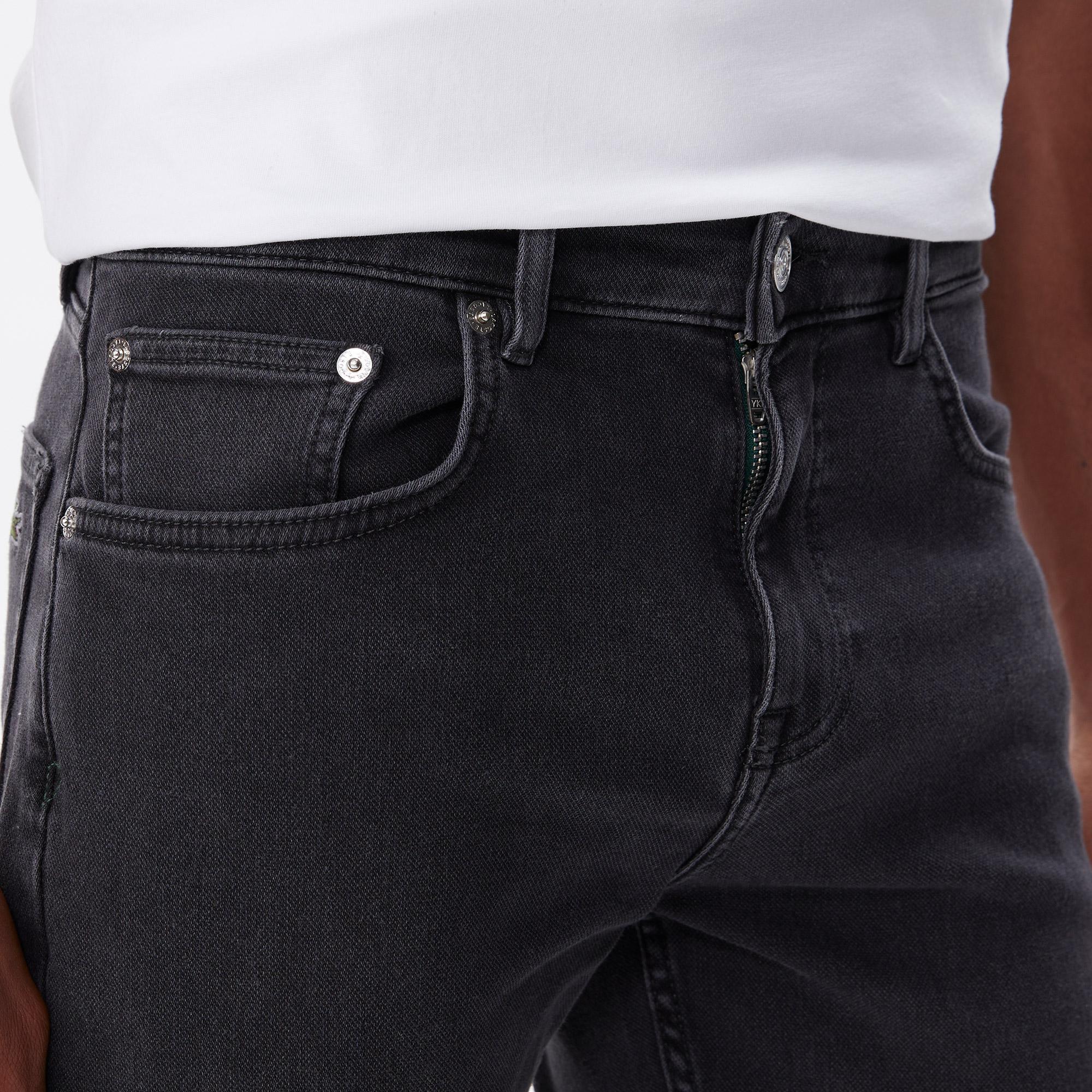 Erkek Slim Fit Gri Jean Pantolon