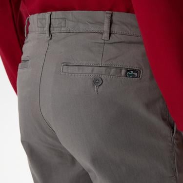  Lacoste Slim Fit Stretch Erkek Kahverengi Pantolon