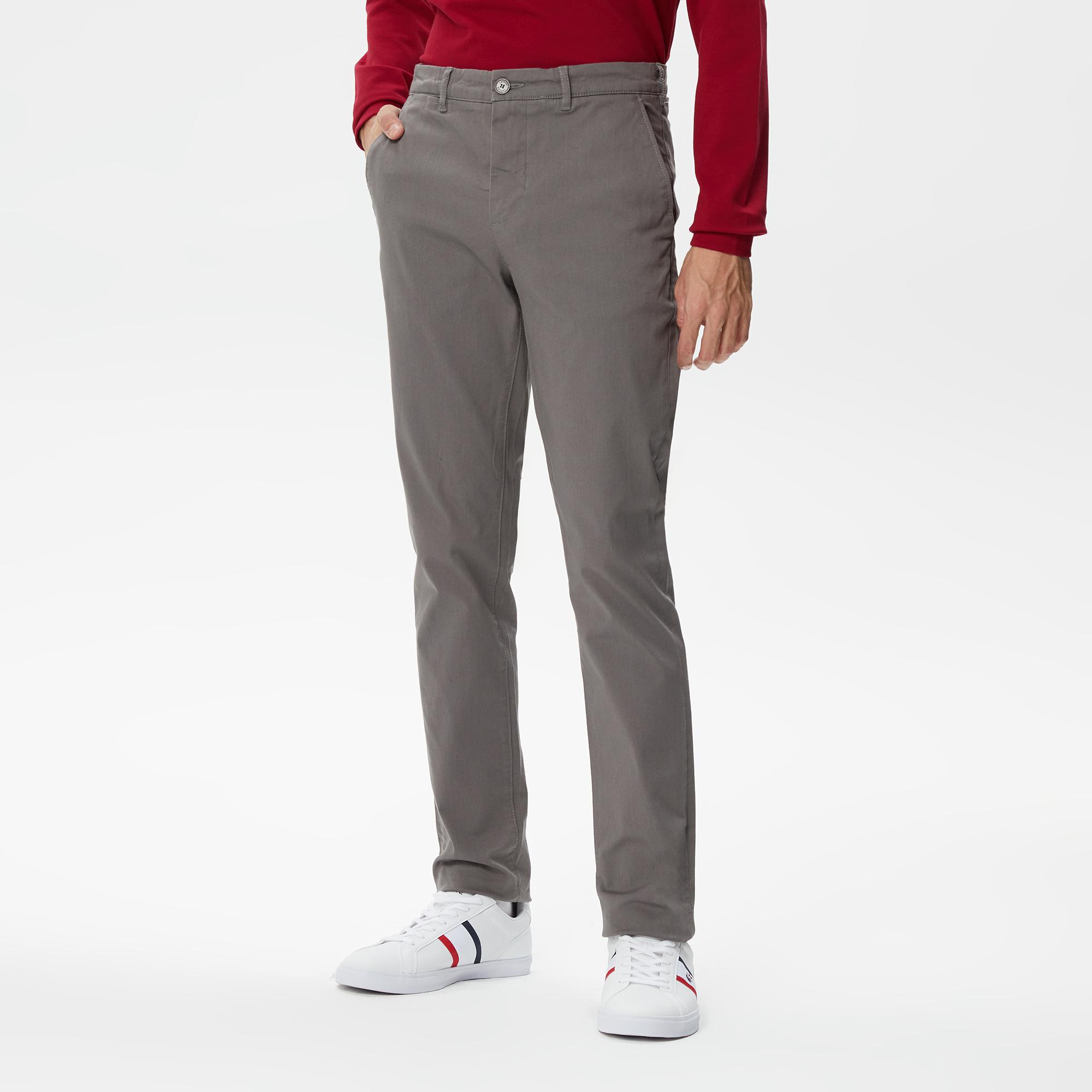 Lacoste Slim Fit Stretch Erkek Kahverengi Pantolon