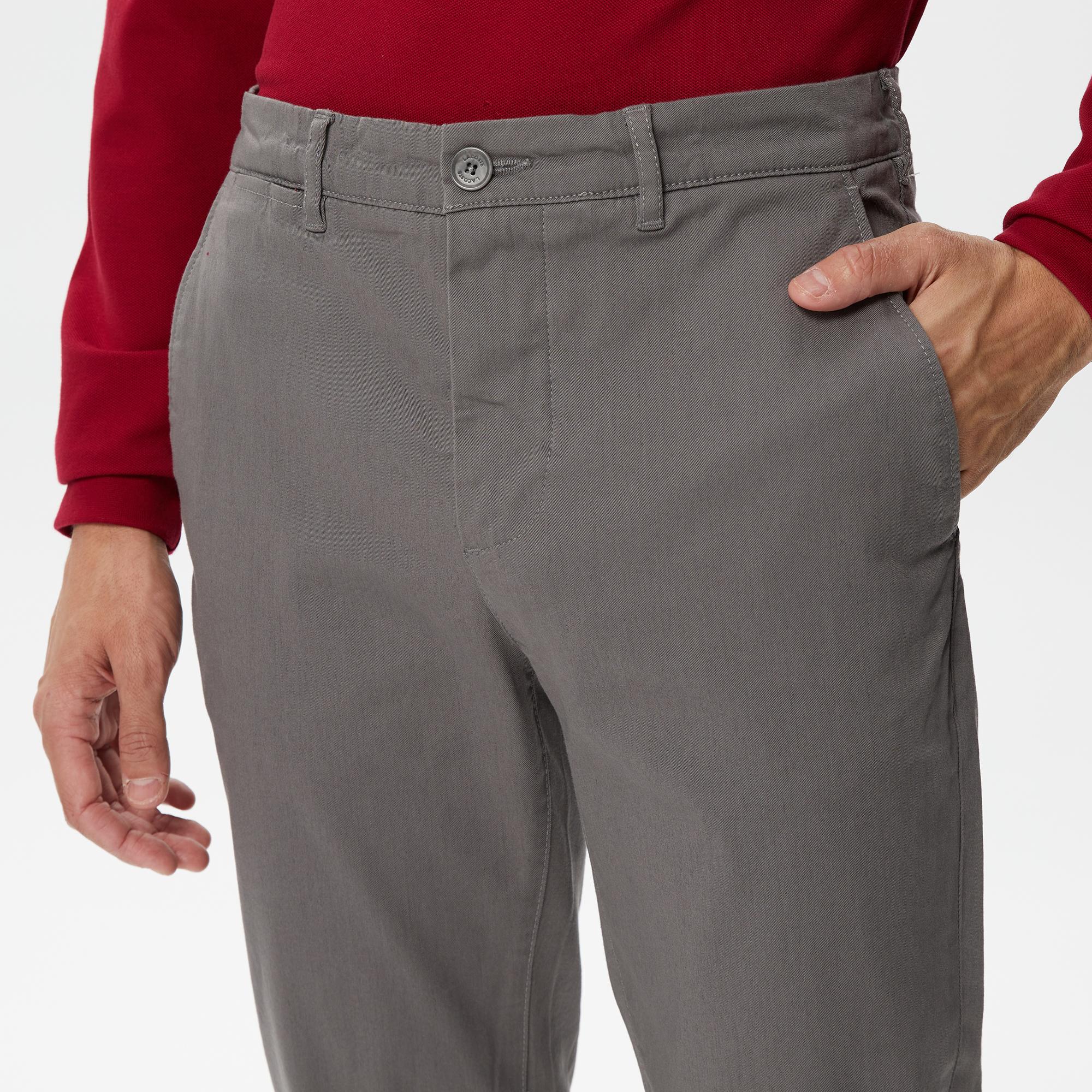 Lacoste Slim Fit Stretch Erkek Kahverengi Pantolon