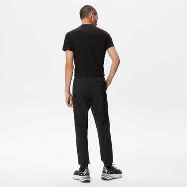  Erkek Slim Fit Renk Bloklu Siyah Eşofman Altı