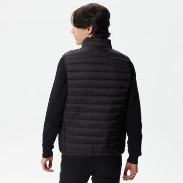  Erkek Dik Yaka Kapitone Siyah Mont