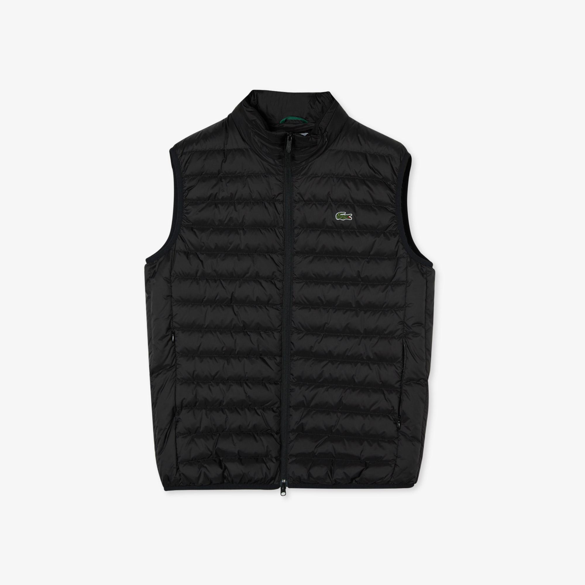 Erkek Dik Yaka Kapitone Siyah Mont