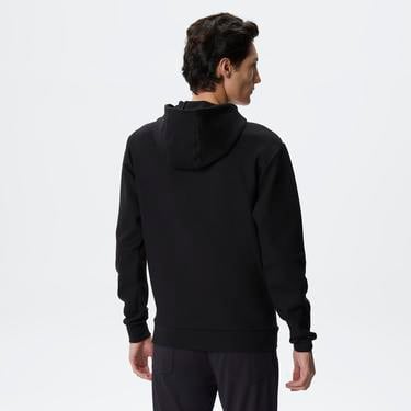  Erkek Slim Fit Kapüşonlu Siyah Sweatshirt