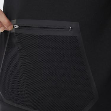  Erkek Slim Fit Kapüşonlu Siyah Sweatshirt