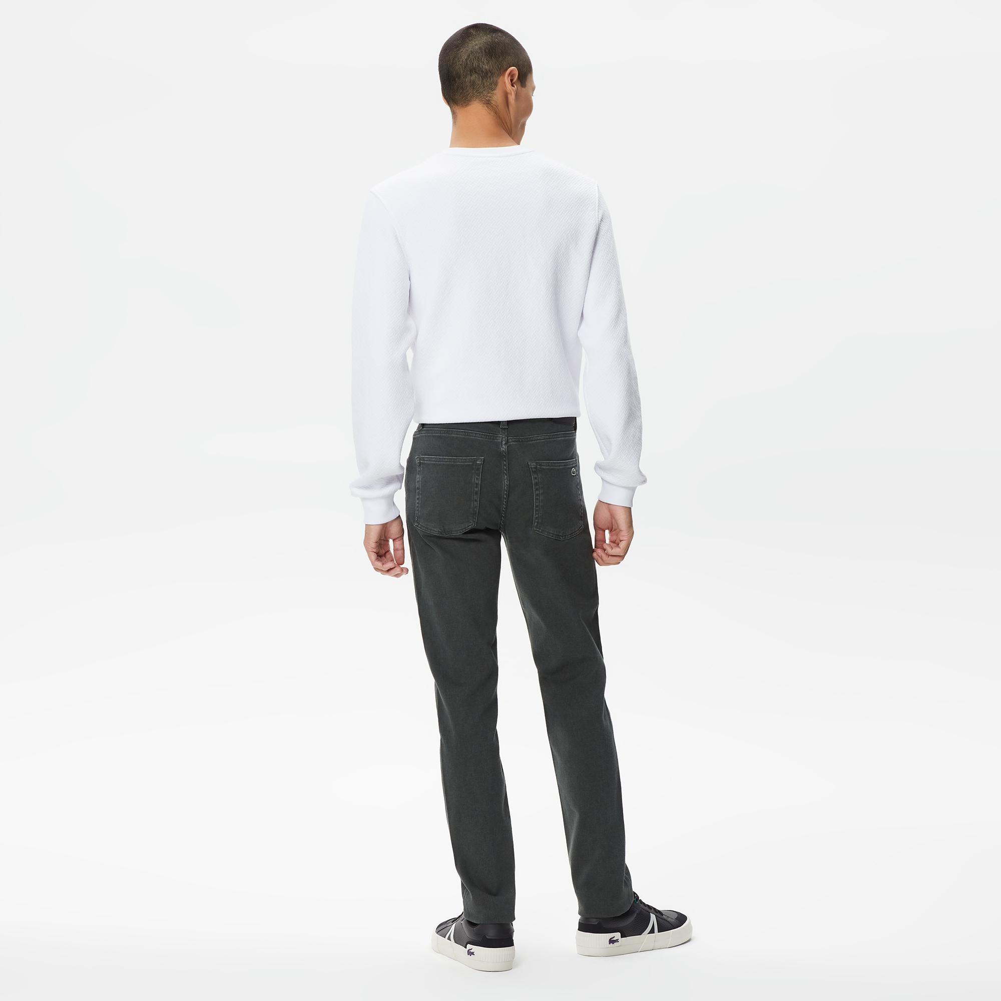 Erkek Slim Fit Denim Yeşil Pantolon