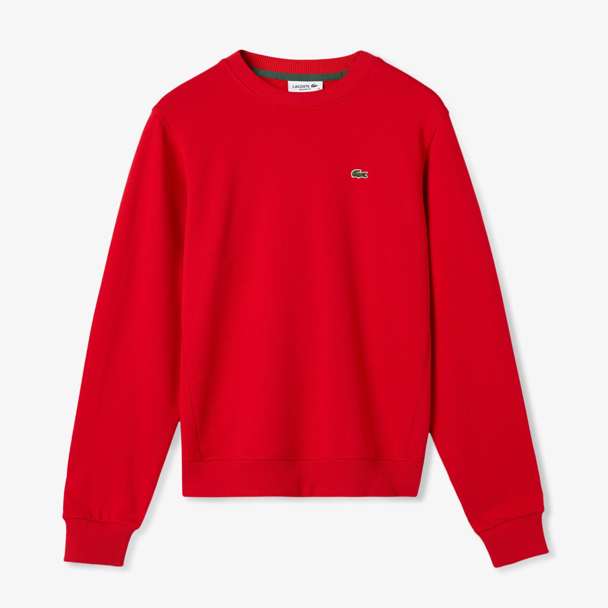 Lacoste Kadın Regular Fit Bisiklet Yaka Kırmızı Sweatshirt