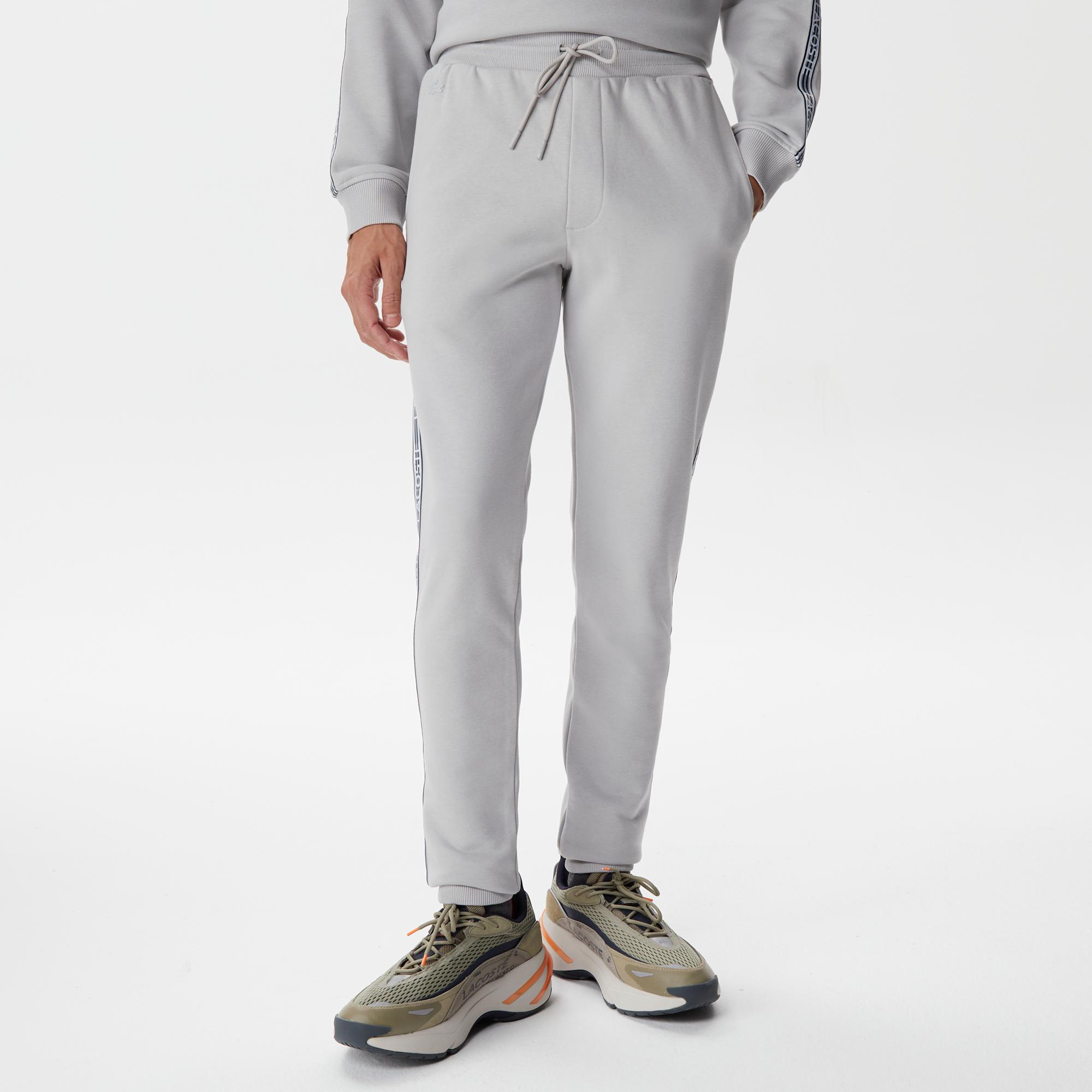 Erkek Relaxed Fit Baskılı Gri Eşofman Altı