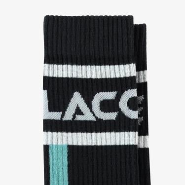  Lacoste Erkek Baskılı Siyah Çorap