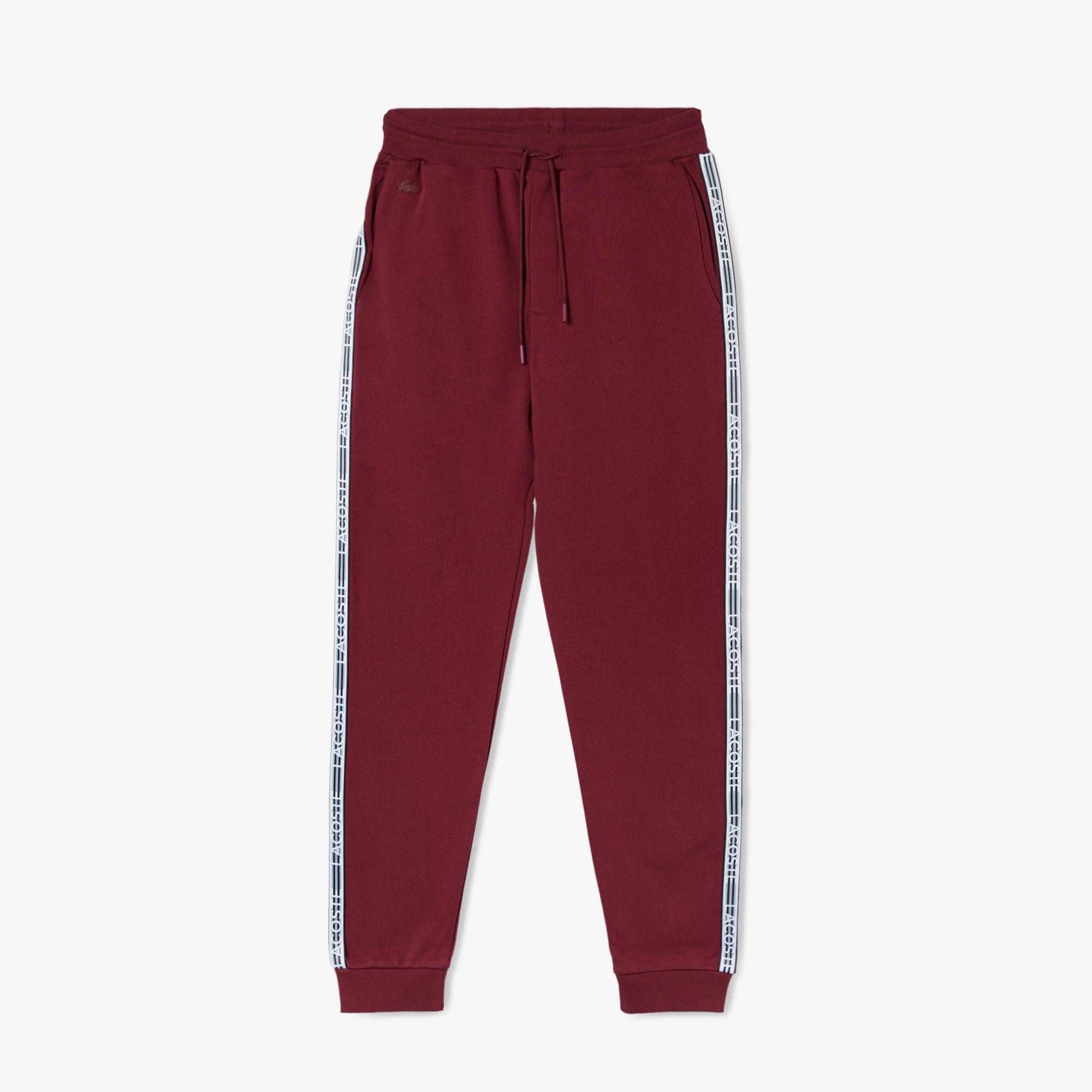 Erkek Relaxed Fit Baskılı Bordo Eşofman Altı