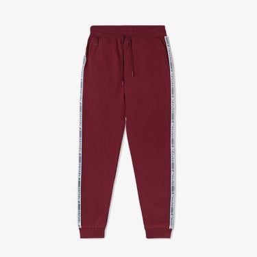  Erkek Relaxed Fit Baskılı Bordo Eşofman Altı