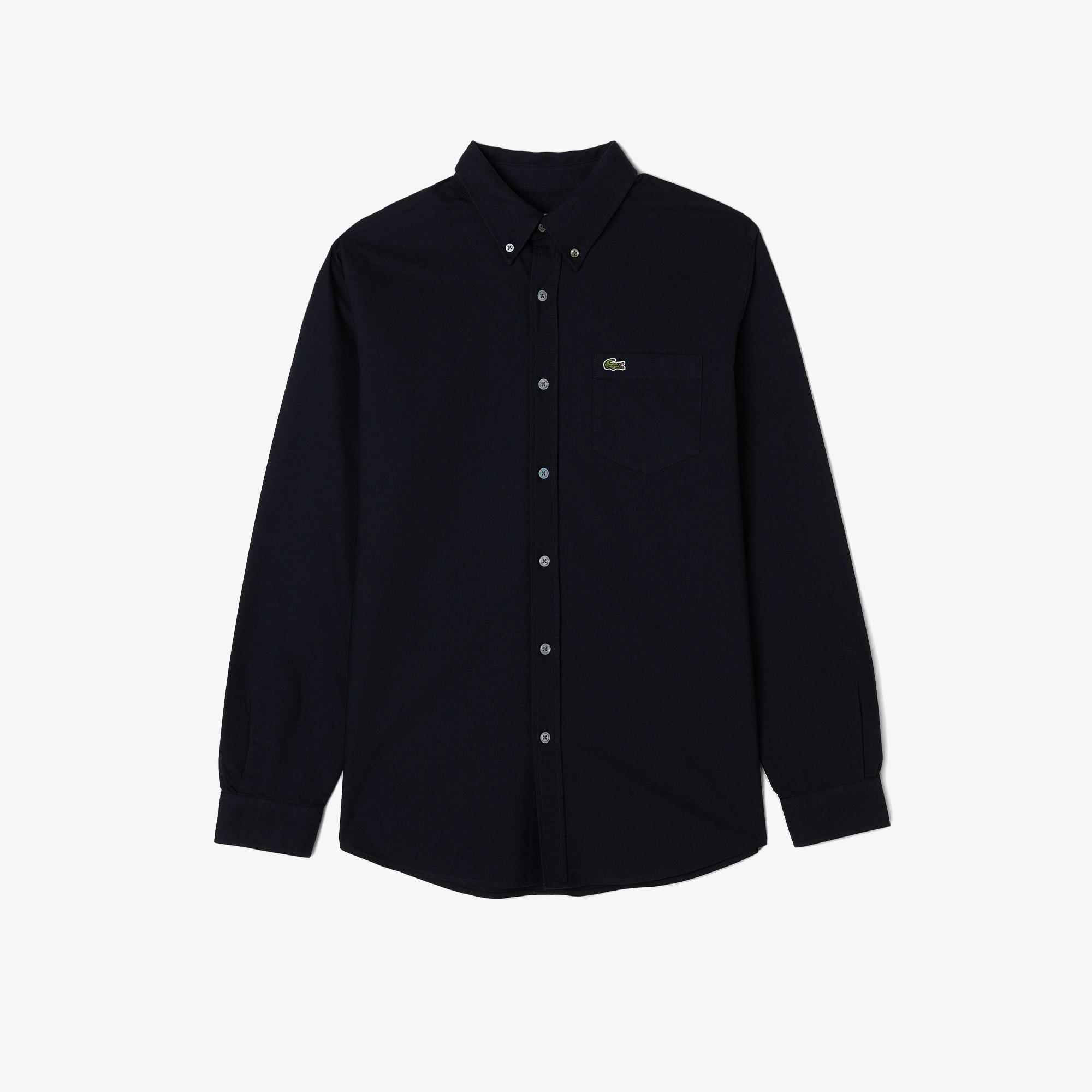 Lacoste Erkek Regular Fit Düğmeli Yaka Lacivert Gömlek