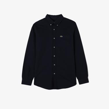  Lacoste Erkek Regular Fit Düğmeli Yaka Lacivert Gömlek